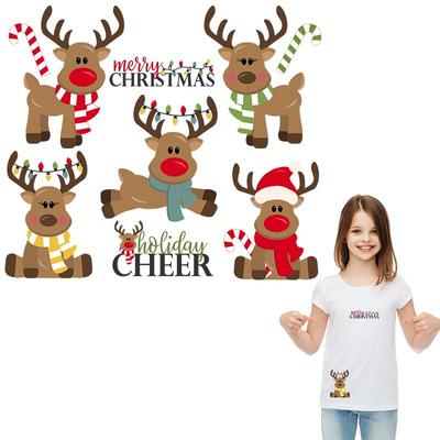 Aufnäher zum Aufbügeln, Weihnachtshirsch, Heißpresse, applizierte Diy-Patches, Ropa, Jeans, Kleidung, Aufkleber, Hoodies, Aufkleber, Kunsthandwerk