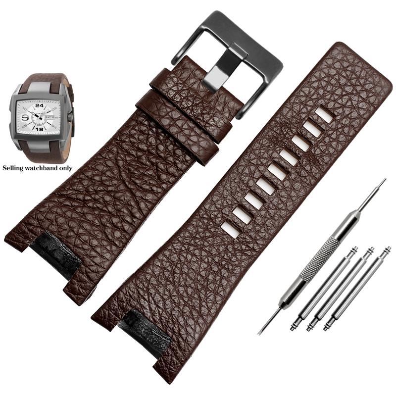 

Genuine Leather Watch Strap for Diesel DZ1216 DZ1273 DZ4246 DZ4247 DZ4287 Bracelet Mens Watchband Wristwatches Notch Band 32mm 32-18mm