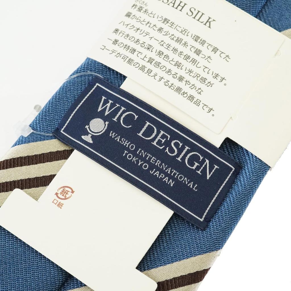 [WIC DESIGN  TUSSAH SILK Striped Tie]