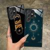 Sun Moon Mobile Cell Phone Case for Samsung Galaxy A56 55 54 53 52 51 36 35 34 23 16 15 5G Glass Colorful Cover Pretty Luxury