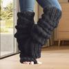 1 Pair Winter Calf Socks Cozy Thick Knitted Solid Color Anti-slip Warm Pile Socks Leg Warmers JK Boots Stocking Lolita Boot Covers Foot Warming Covers