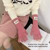One Size Open Tip Touch Screen Gloves Long Solid Color Five Finger Gloves  Cycling Gloves