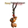 Yiming Xianyuan Sandelholz Hirsch Schlüsselanhänger & Handy-Lanyard-Anhänger für Paare