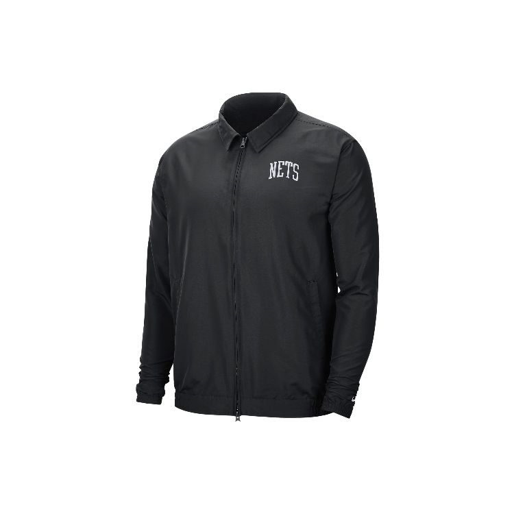 Nike Brooklyn Nets Full-Zip Woven Jacket Men Outerwear Black CN0748-010