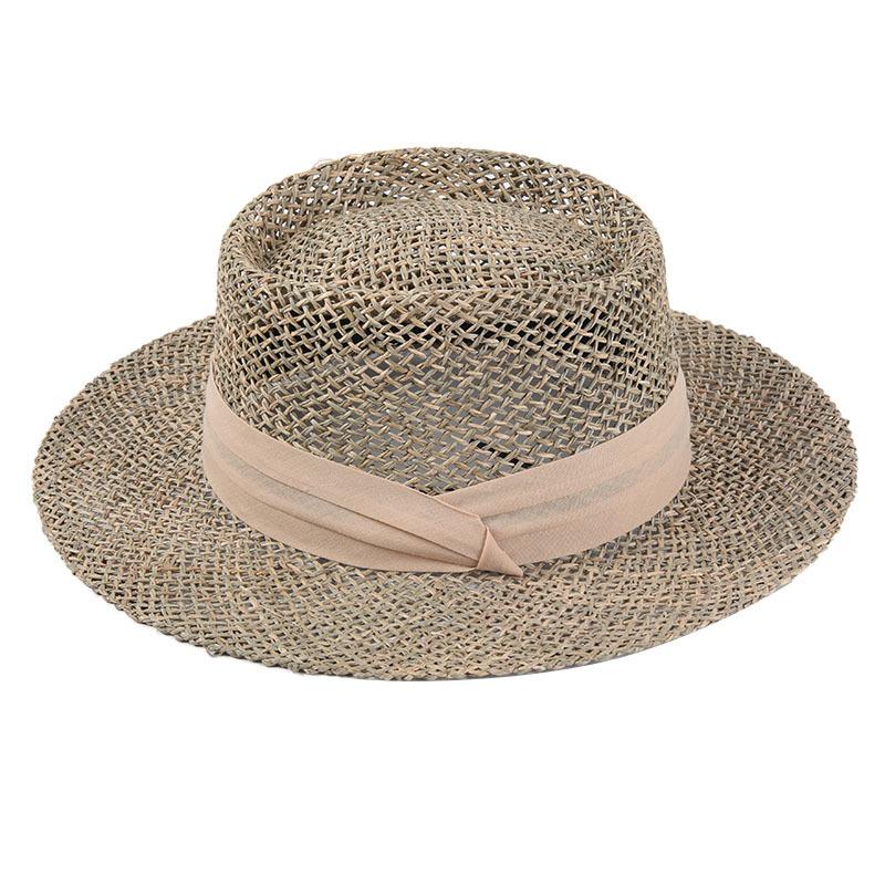 USPOP New Women Summer Hats Natural Seaweed Sun Hats Breathable Wide Brim Beach Hats Female Ribbon Straw Hats