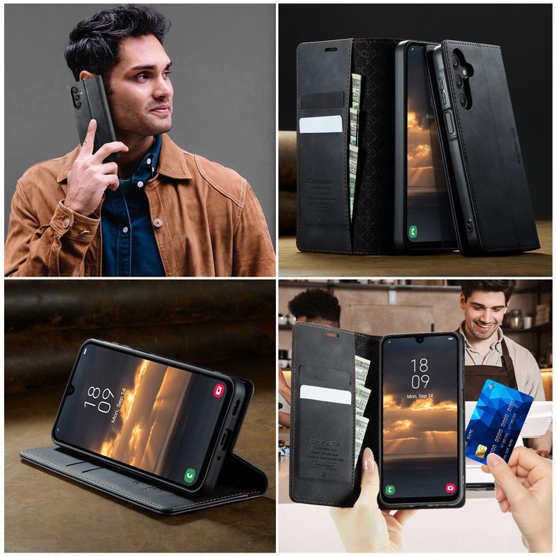 Magnetic Flip Leather Phone Case For Samsung Galaxy S26 S25 FE S24 S23 Plus S22 S21 S20 Ultra A57 A17 A56 A36 A16 A55 A35 A15 A54 A34 A14 Wallet Cover