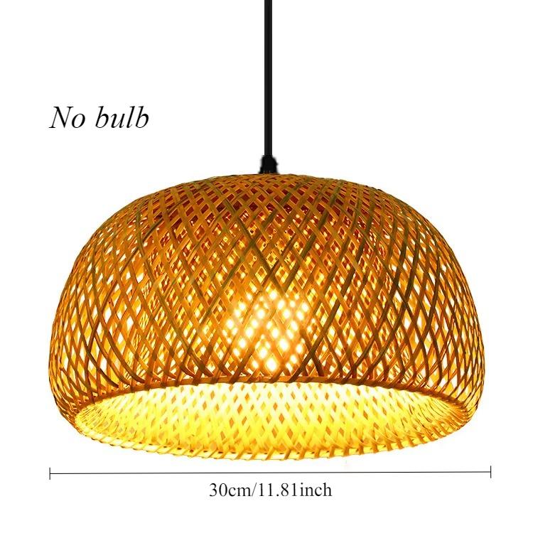 E27 DIA.30cm Japanese Style Bamboo Pendant Lights Hat Shade Pendant Lights Home Decor Indoor Hanging Chandelier Lamp