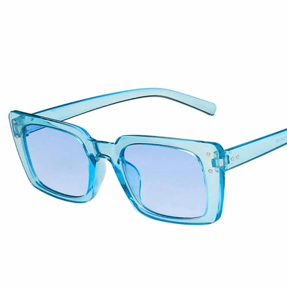 

XaYbZc Vintage Rectangle Sunglasses Women Leopard Ladies Sun Glasses Retro Brand Designer Travel Eyewear UV400 As Picture