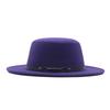 New women's flat-top woolen hat, men's autumn and winter thermal hat, jazz hat, British retro top hat