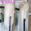 AIMEYA Brown Lace Wigs for Black Women Heat Resistant Synthetic Lace Front Wig Long Silky Straight White Wig  Daily Use