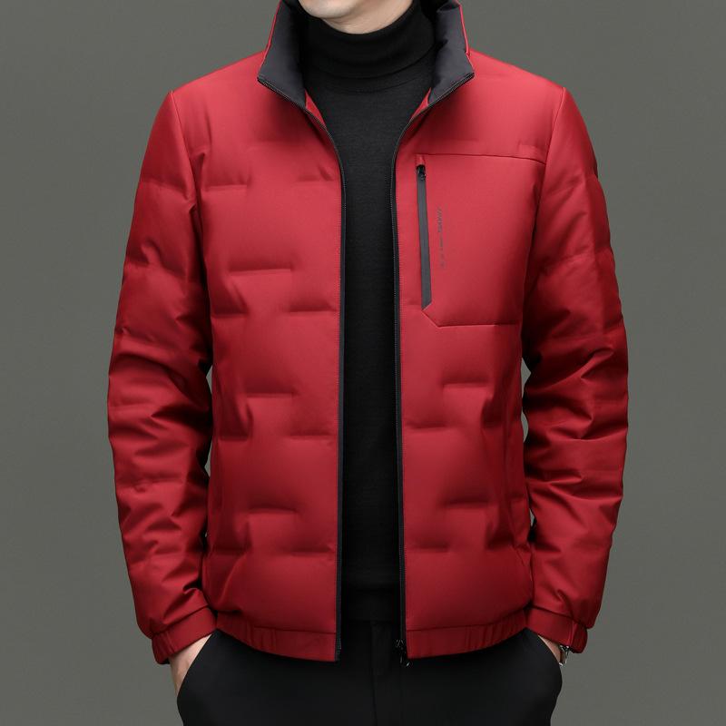 Winter Men'S Young And Middle-Aged Stand-Up Collar Casual Business Comfortable Soft Breathable Down Jacket