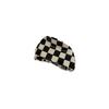 Black & White Checkerboard Shark Hair Clip - Elegant Summer Accessory