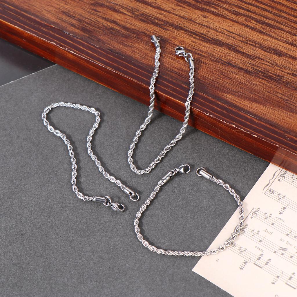 2026 New Hip Hop Wists Chain Men's Titanium Steel Thin Bracelet Fashion Classic Jewelry Daily Party Holiday Gift