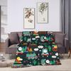T-Thomas The Train Friends Percy Blanket  Warm Soft Pattern Plush Throw Blanket For Bedroom Trave Flannel Bedspread Bed Cover
