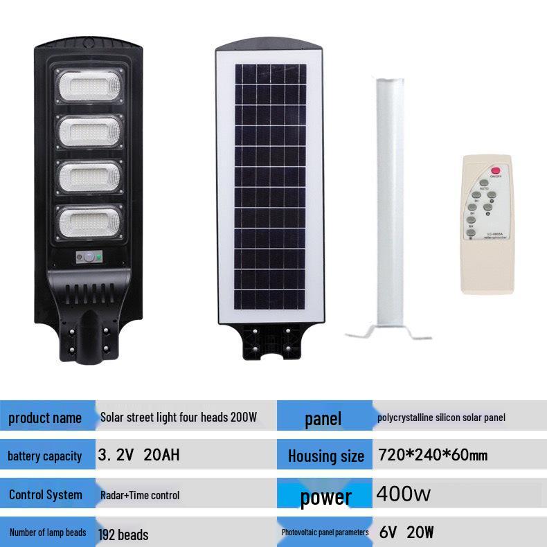 Solar Outdoor Courtyard and Street Flood Light with Motion Sensor