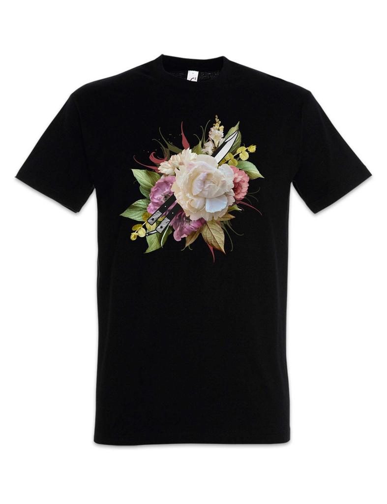 Messer und Blumen T-Shirt Tätowierer Oldschool Flash Mandala Newschool