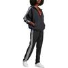 adidas Side Stripe Casual Sports Zip-Up Hooded Jacket Women Outerwear Black IR8095