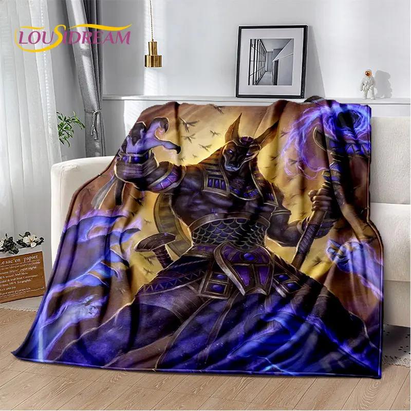Anubis Egypt Death Mythology Horus Soft Plush Blanket,Flannel Blanket Throw Blanket for Living Room Bedroom Bed Sofa Picnic Kids