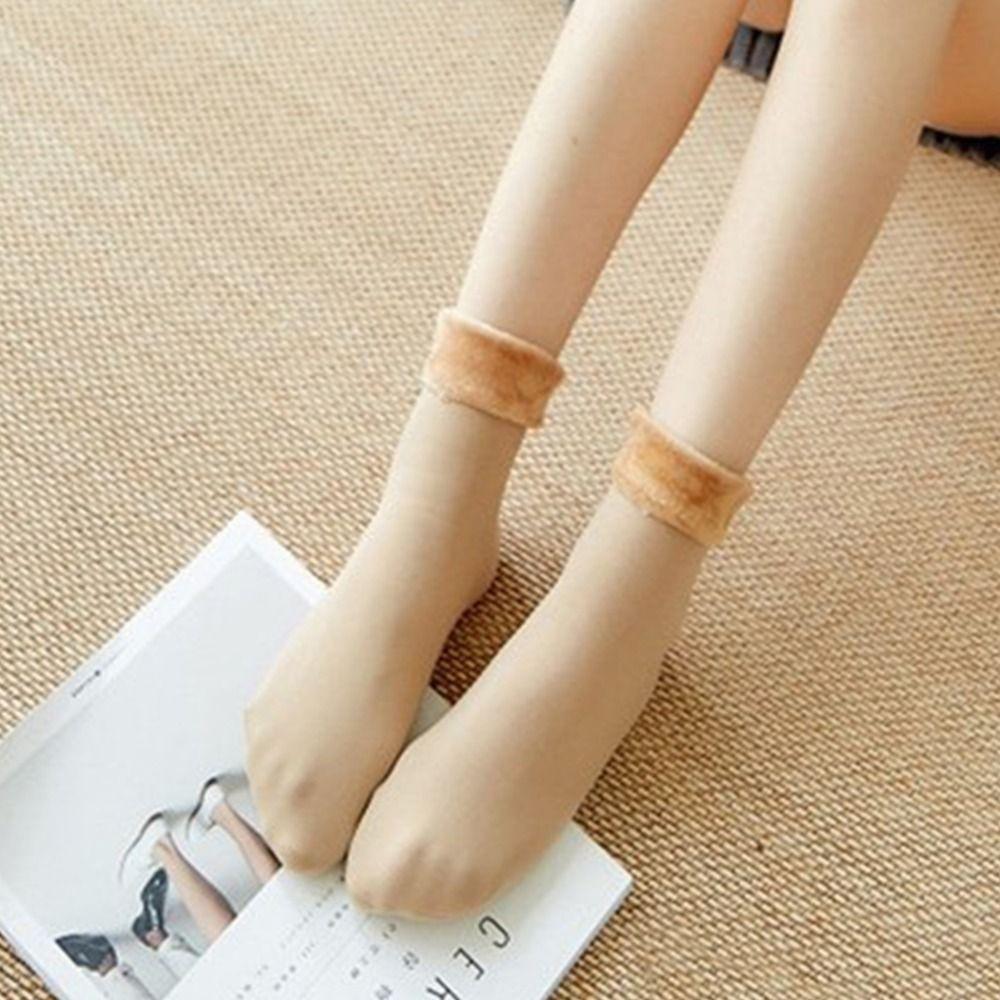 

Mid Tube JK Solid Color Thigh High Socks Over Knee Socks Winter Thermal Socks Women Stockings