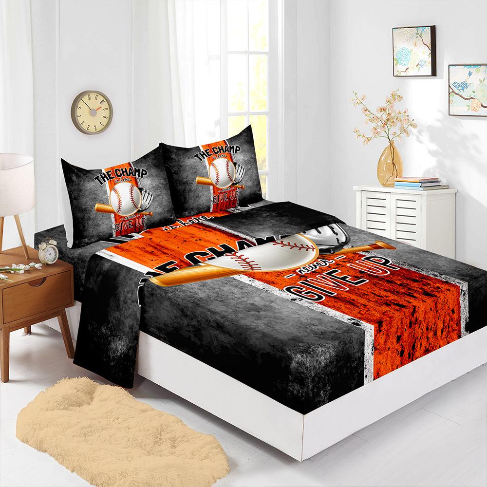 Four-Piece Mattress Sports Basketball Football Baseball Digital Printing Mattress Protective Cover