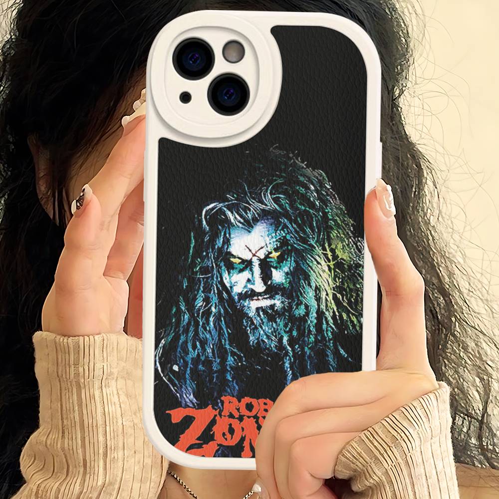 Retro Singer R-Rob Z-Zombie Phone Case For IPhone 16 15 14 13 12 11 Pro Max Plus Soft Leather Cover