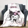 Customizable Kuromi8 Throw Blanket – Personalized Name, All-Season Cozy Snug Blanket, Machine Washable, Personalized Blanket