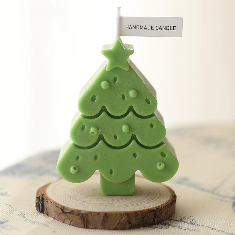 1Pc Christmas Soy Wax Aromatherapy Candle - Creative Multi-Color Christmas Tree Shape, Romantic Xmas Gift & Home Decor