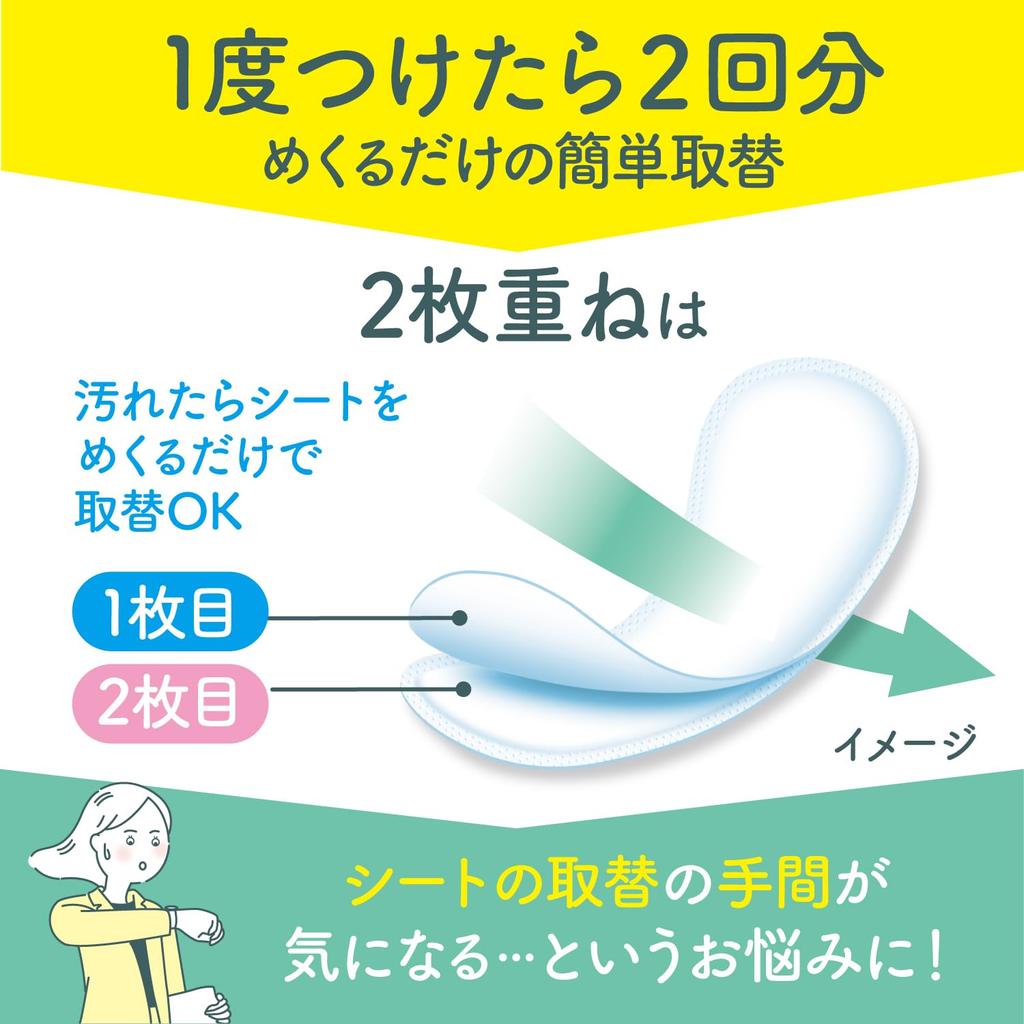 Sarasaty Slip für vielbeschäftigte 72 Stück Paare x 2 x 2 Packungen [Großeinkauf] Doppellagige wegklappbare Einlagen, unparfümiert, Menschen, (36 Blätter)