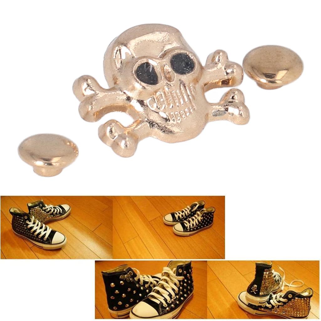 150 Sets Skull Rivets Rustproof Exquisite Fines Lther Craft Decorations for Making Shoes Clothing Bags