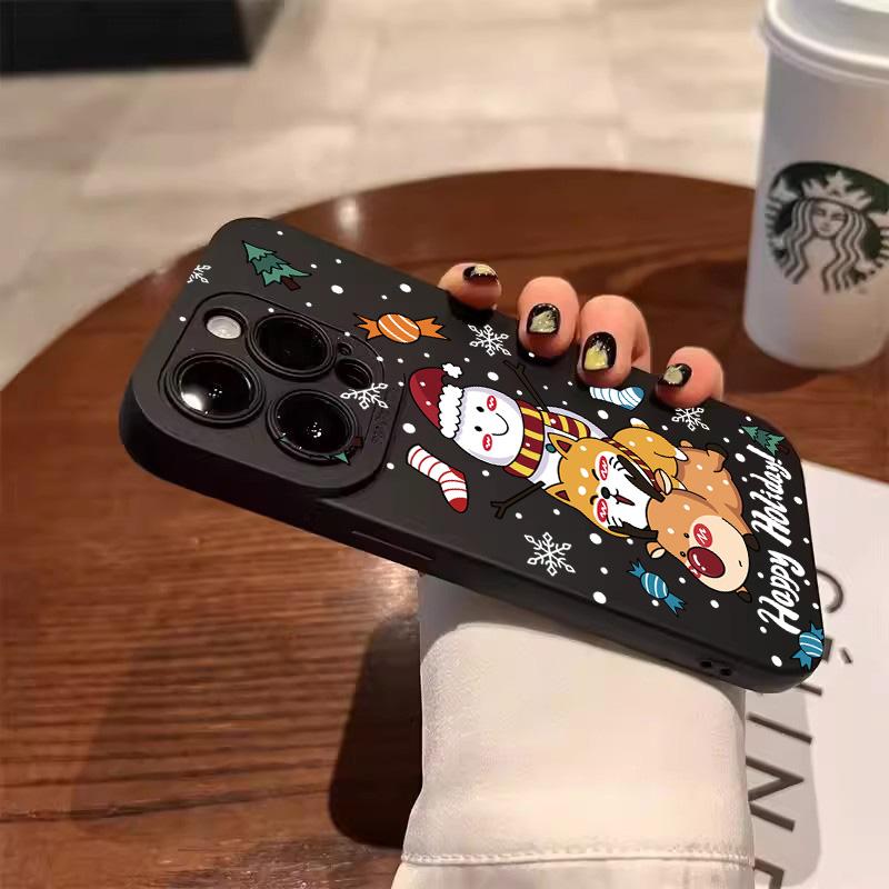 Case for Samsung Galaxy S24 S23 S22 Ultra Plus S21FE Christmas Santa Claus Elk Phone Cover for A15 A35 A14 A34 A54 A53 A55 Cases