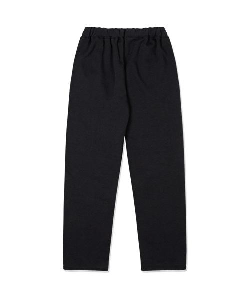 NTET [Fleece Lined] Plain Straight Pants Black