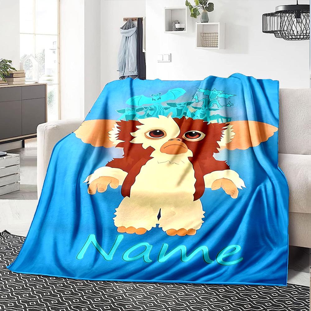 Customiz Name Personality Gremlins Blanket Soft &Warm Sofa Office Bed Travel Lunch Break Blanket, Gift Suitable All Seasons