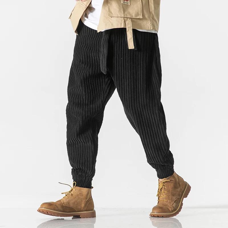 Men Thick Corduroy Pants 2026 Men Korean Warm Harem Pants Autumn Winter Men Loose Harajuku Trousers Male Casual Sweatpants
