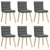 VidaXL Dining Chairs Set of 6 Dark Grey Fabric 3315664