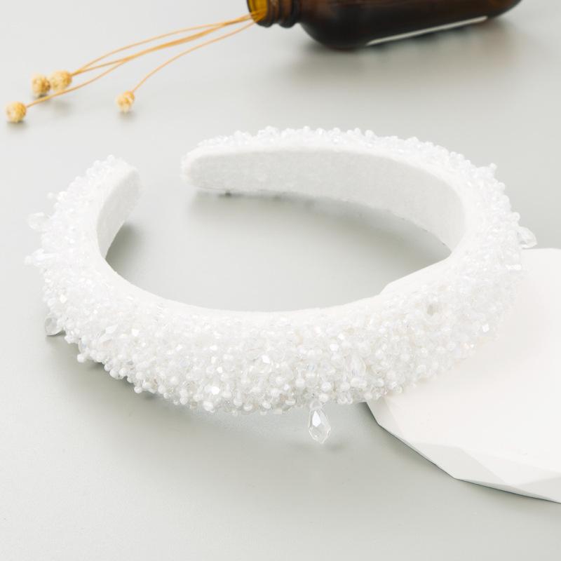 Dámské vlasové ozdoby barokní čisté barvy křišťálově ručně šité vlasové obruče