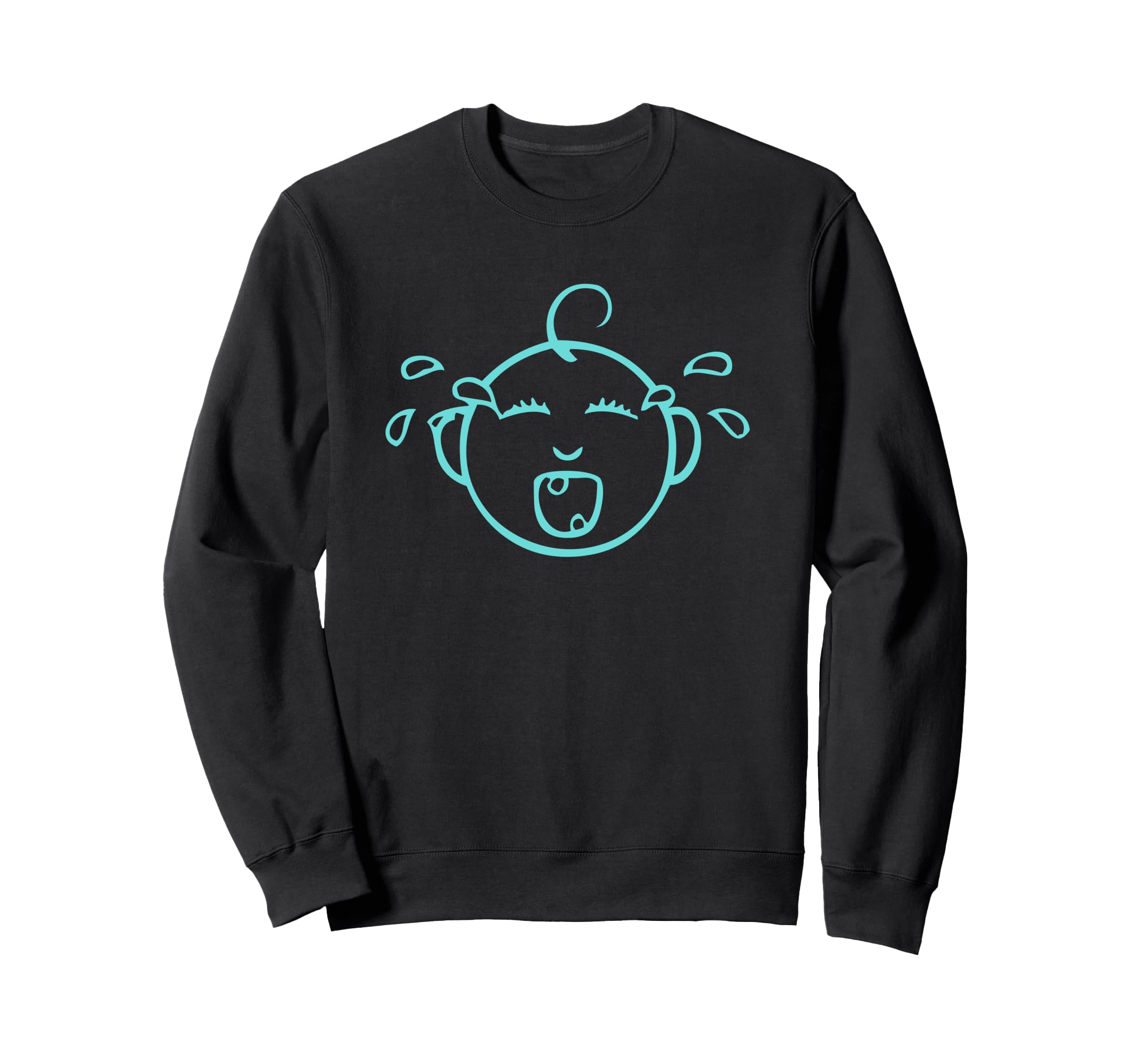 

Cute DON T BE A CRY BABY - Trendy Climbing Baby Blue Sweatshirt