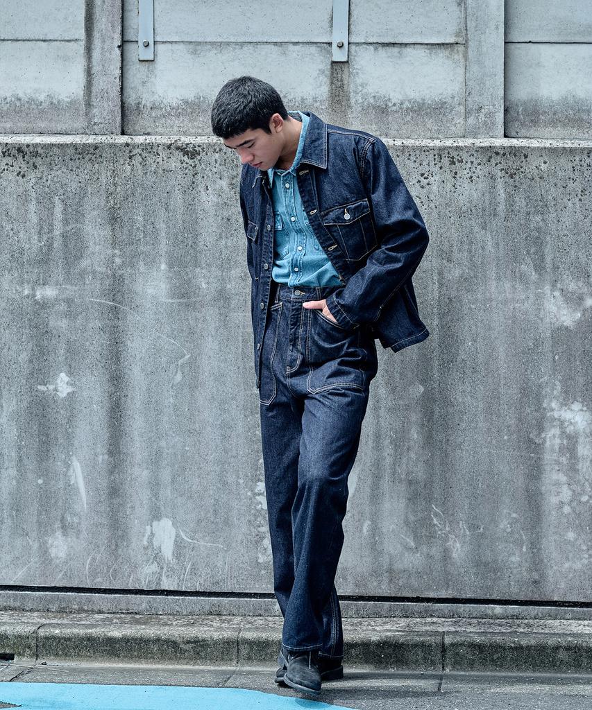 PLAC [Shiota Made] Denim Pocket Shacket Indigo
