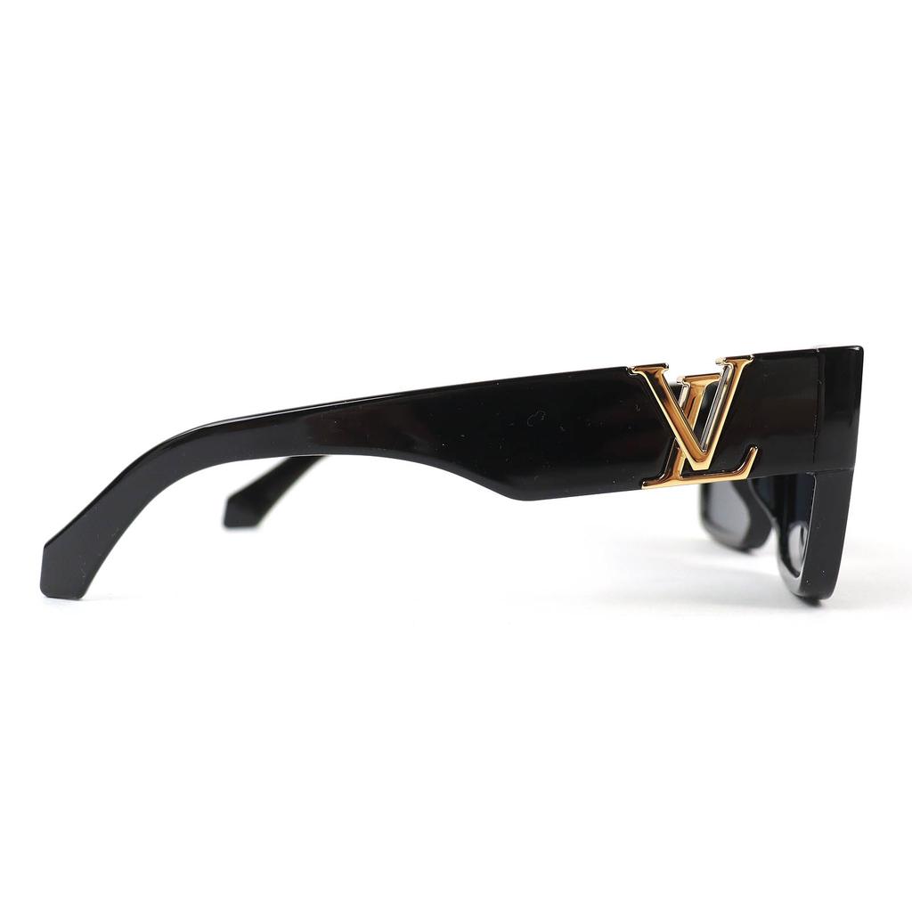 Great LOUIS VUITTON sunglasses LV Sleek Square black mens Z2062E Used