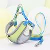 With Reflective Strap Dog Chest Back Dog Leash Gradient Color Dog Walking Leash  Puppy