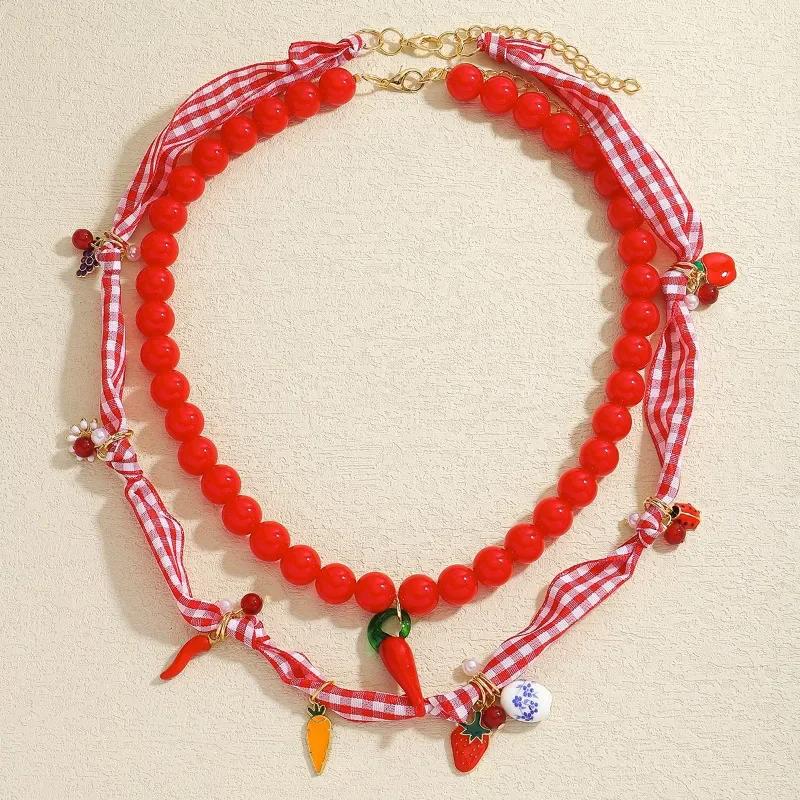 

Summer Ocean Vacation Beaded Charms Sun Heart Conch Crab Pendant Necklaces for Women Beach Party Jewelry Neck Accessories