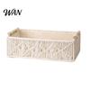 Cosmetic Storage Box with Wooden Handles Large Capacity Basket Woven Design Countertop Organizer for Cosmetics And Sundries