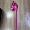 2Pcs Inflatable Stick Horse 39" PVC Kids Inflatable Horse Toy Easy Inflate Deflate Party Decoration for Horse Cowboy Carnival Christmas Birthday