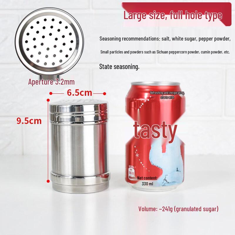 ZISIZ Stainless Steel BBQ Seasoning Shaker