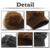 CZ291 [White Fang] Hat, Cool, Hair, Wig, Hat, Ski, Snowboard, Fur, Colorful, Men's, Women's, (Black)