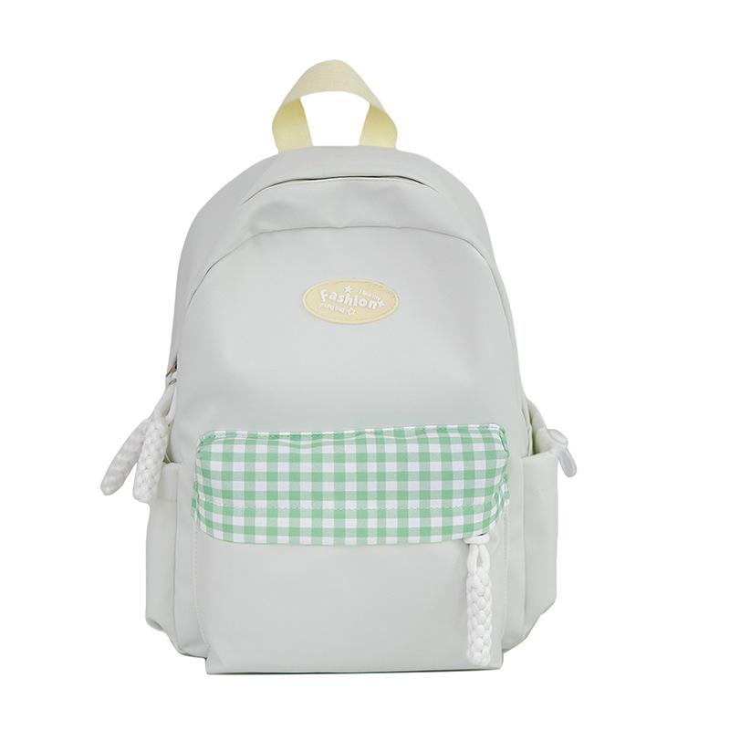 Summer New High-Value Cute Plaid Pain Bag Backpack for Girls and Boys, Outdoor Casual Double Shoulder Bag
