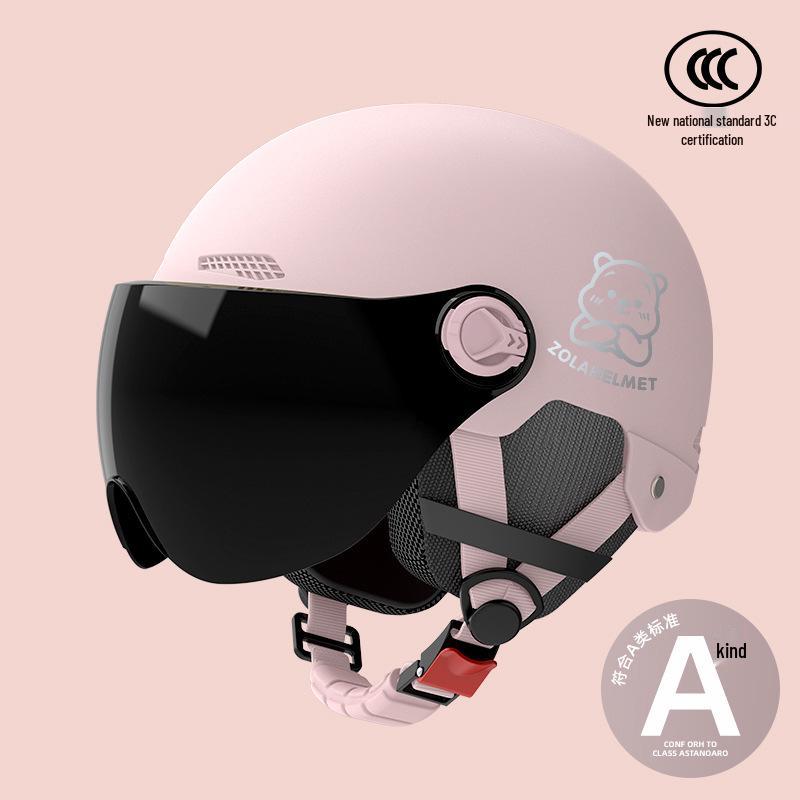 Women's Lightweight Ventilated Electric Scooter Helmet with Sun & Ear Protection - All-Season 3C Certified Half Helmet