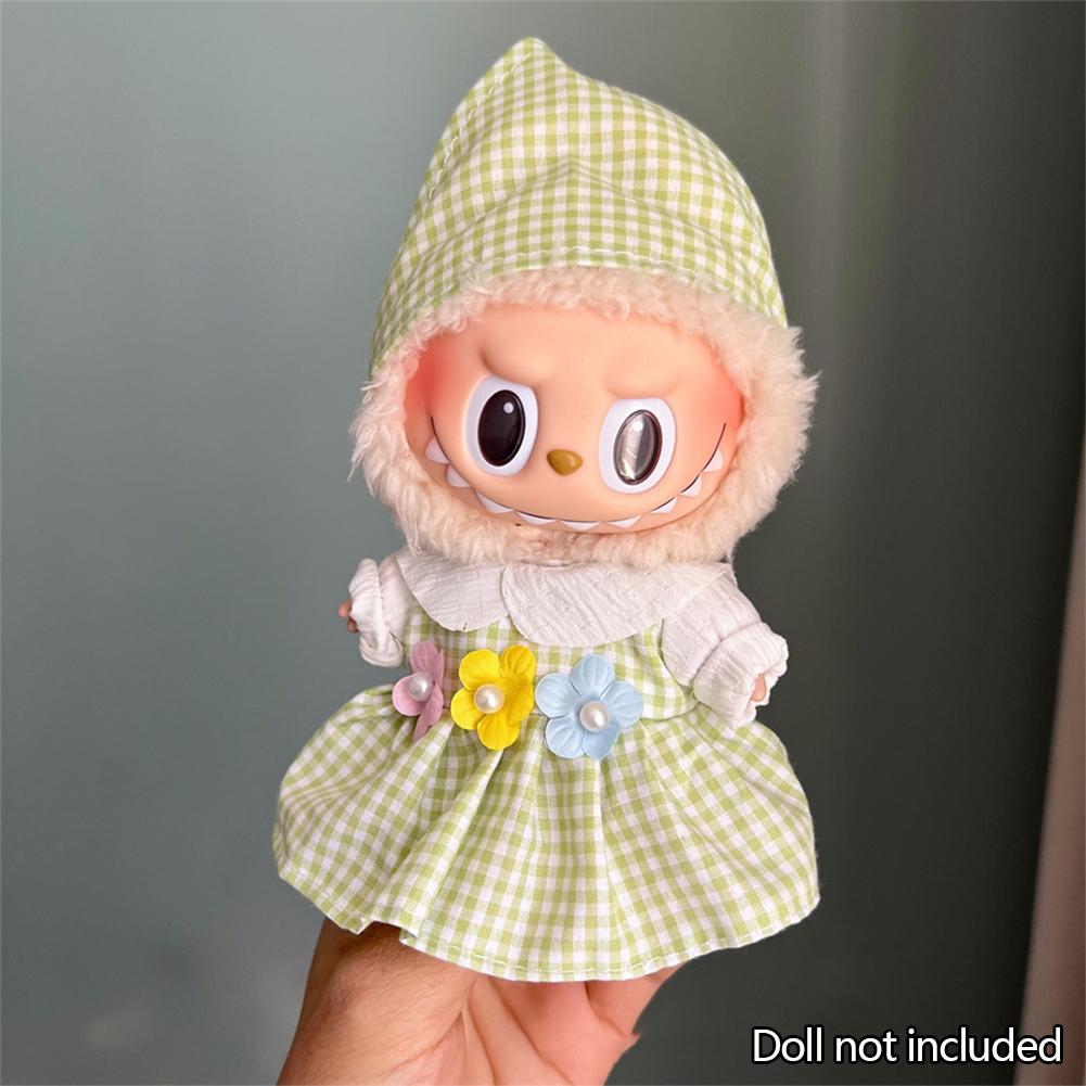 For 17cm Labubu Doll Clothes Fashion Clothes Hoodies Doll Clothes Color Match Hoodies Dolls Accessories Cute Decoration Little Cloths