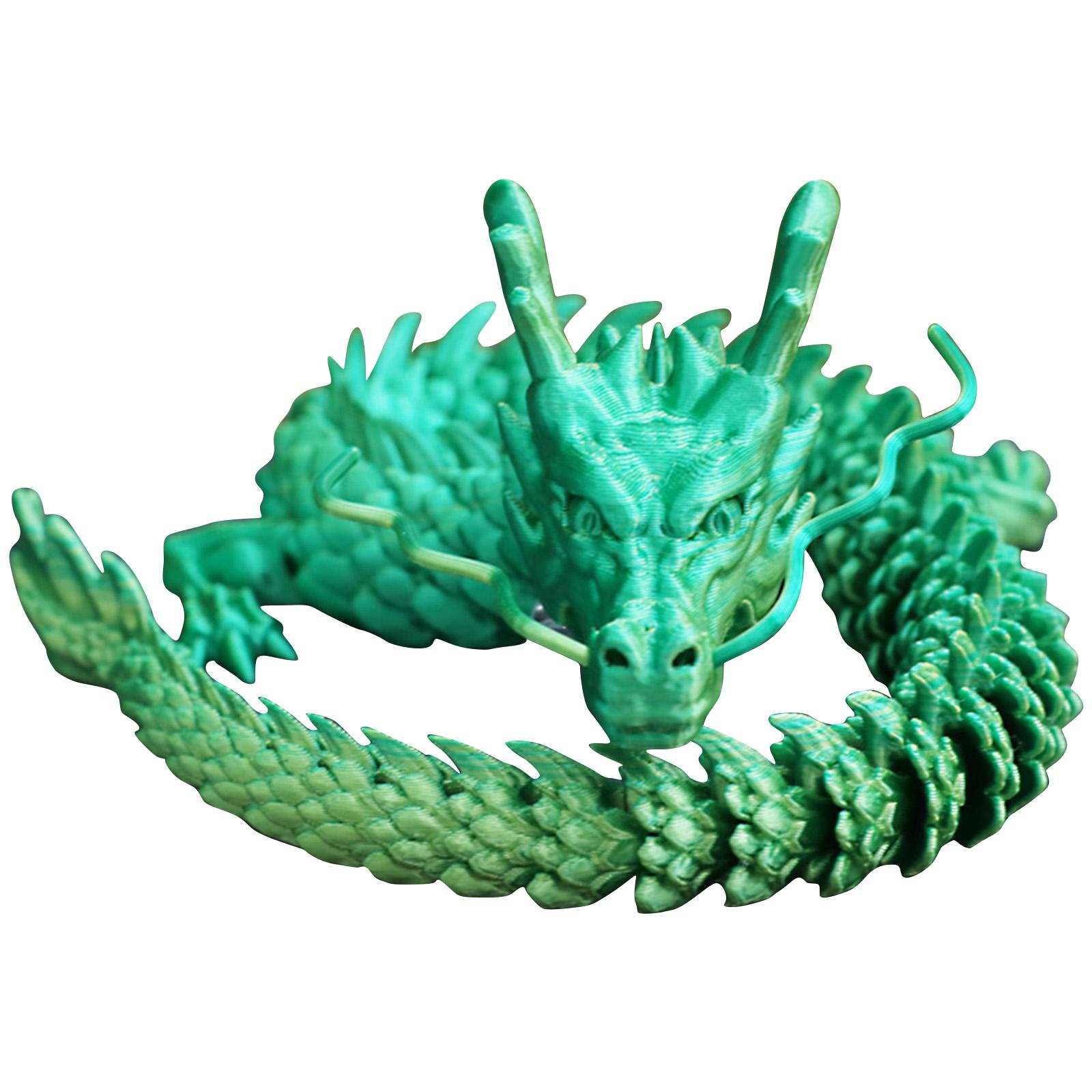 

3D Printed Dragon, 60cm Long Chinese Dragon, Movable Dragon Toy, Swingable Flexible Dragon Toy, Suitable For Home Cool Ornaments And Decorations One Size