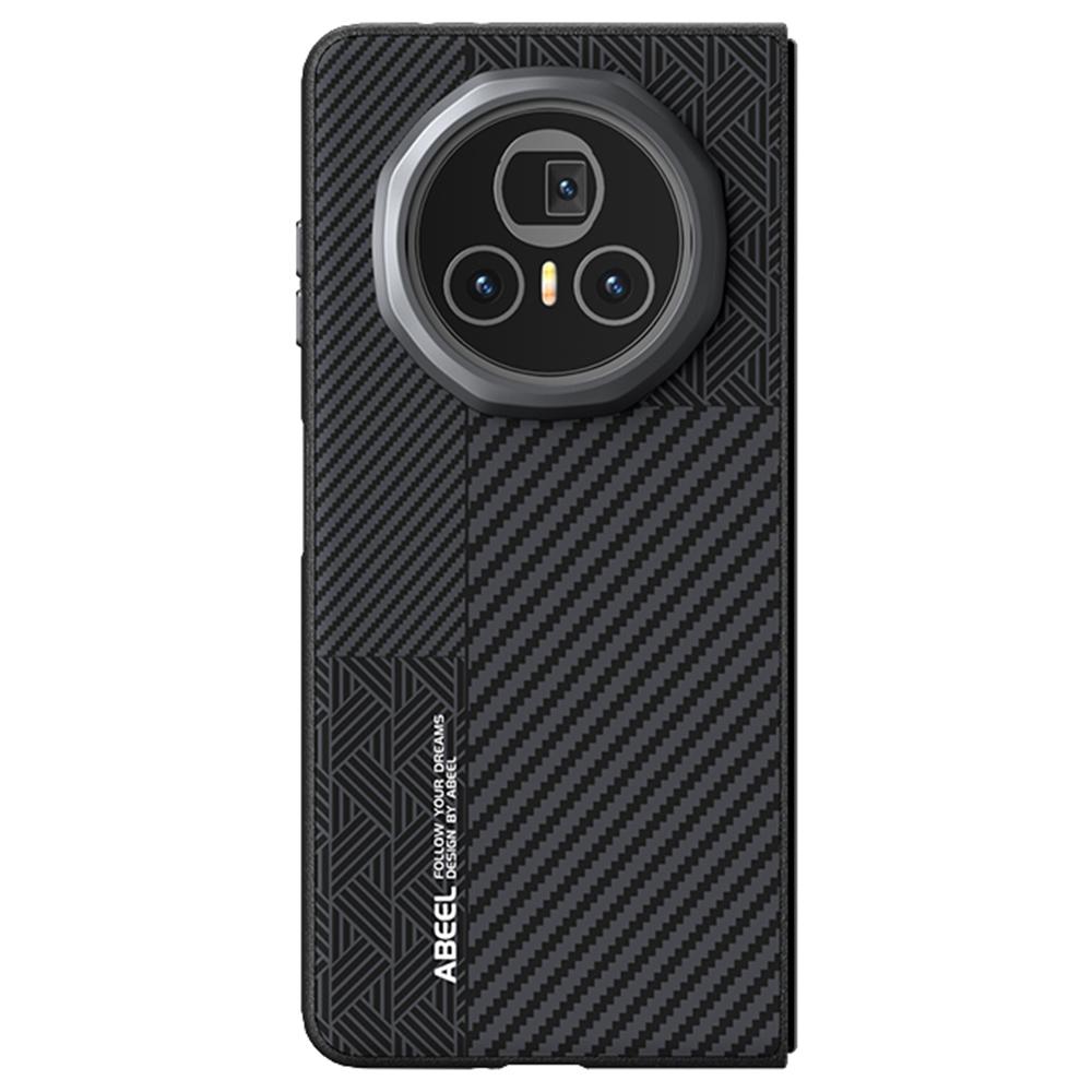 

ABEEL Чехол для Honor Magic V3 5G PC+ТПУ+Алюминиевый сплав+ПУ кожа Чехол для телефона Совместим с MagSafe Texture 1