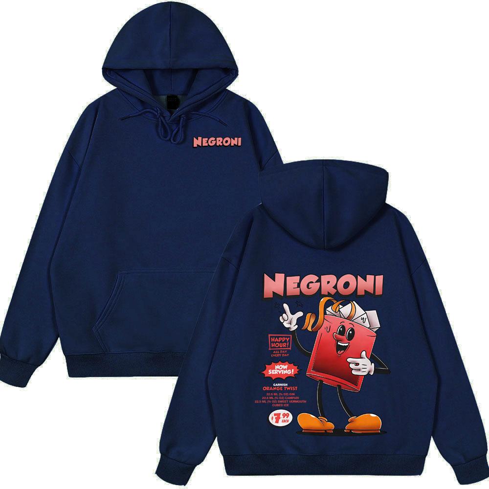 Negroni Cocktail Lustige Meme Hoodies Heißer Verkauf Neuer Stil Kleidung Lässig Weiche Baumwolle Oberteile Unisex Cartoon Humor Partnerlook Kleidung